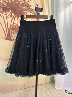 黑色跳舞裙子新款摩登舞半身裙新款交际舞蹈裙