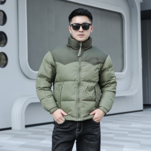 冬季男士羽绒服韩版修身潮流短款立领拼色字母白鸭绒学生保暖外套