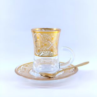 拍照午后红茶杯设计感 土耳其咖啡杯高颜值异国小众特色玻璃杯套装