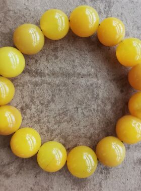 天然鸡油黄玛瑙首饰单圈手串手链男女款手珠链文玩饰品天然玛瑙