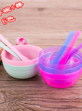 史莱姆搅拌碗搅拌棒6色 制作水晶泥 棉花泥 silme减压发泄泥工具