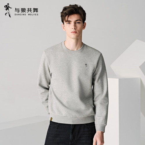 与狼共舞人标刺绣柔软亲肤卫衣