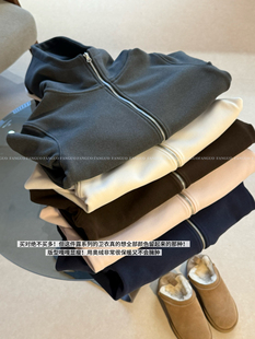 露经典款！扣手指  显瘦加厚保暖奥利绒双拉链连帽卫衣外套女