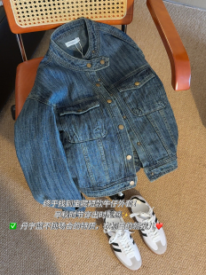 复古休闲夹克牛仔外套女 丹宁vintage美式 韩国stetament 经典