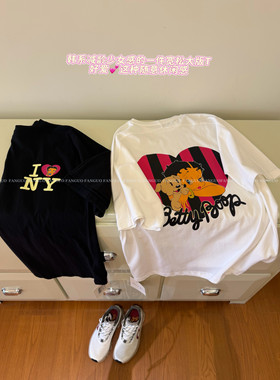 贝蒂的新衣 正确大版型！ 下衣失踪～宽松全棉短袖T恤女包邮