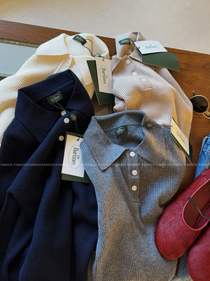 【the Barn*et】学院少女感 羊毛混纺 Polo衫打底衫针织衫女