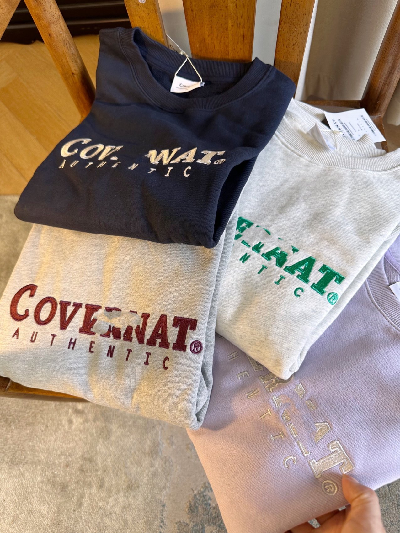 韩国卫衣圆领秋季字母刺绣小众