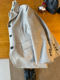 韩国原厂！设计师款  天丝机理极简通勤气质西装外套女春款