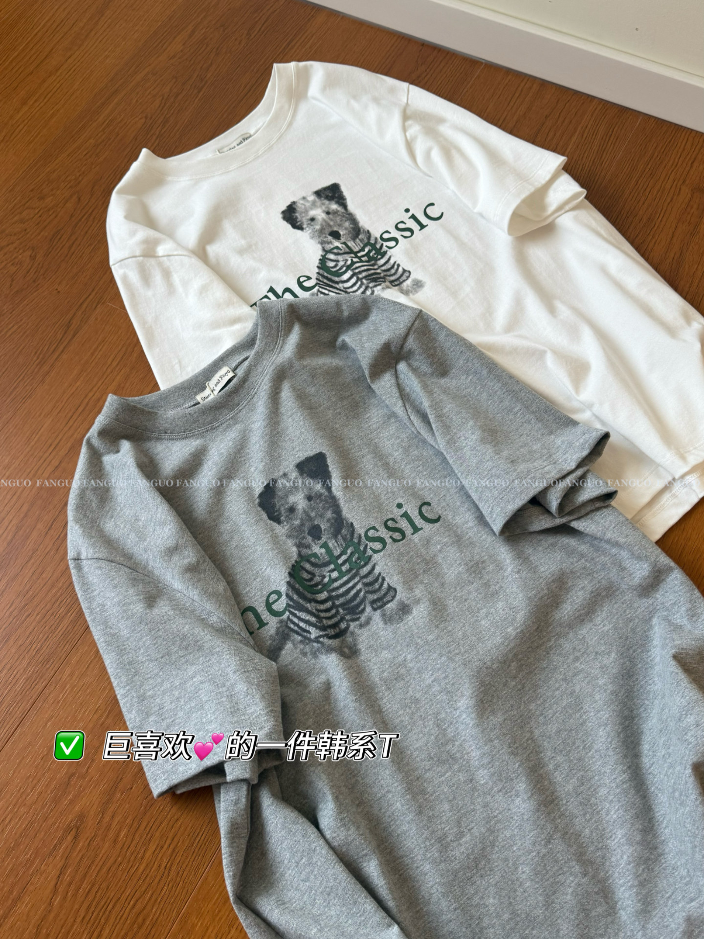 floyd 原厂！呆萌西高地 260g全棉品质宽松休闲短袖T恤女包邮