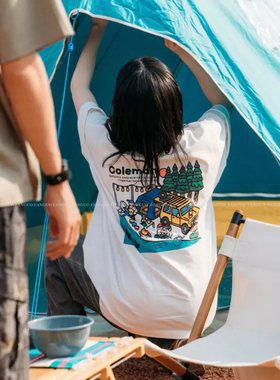 日本Col*man～原厂！280g重磅全棉可爱汽车图案短袖T恤女情侣款