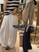 夏日凉凉裤 有腔调 慵懒风山本裤 抽绳褶皱云朵阔腿裤 拖地裤