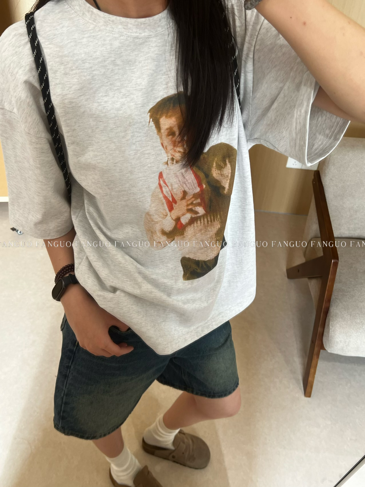 韩代赵露思同款Flyalice小鬼当家可爱恶搞短袖宽松T恤女
