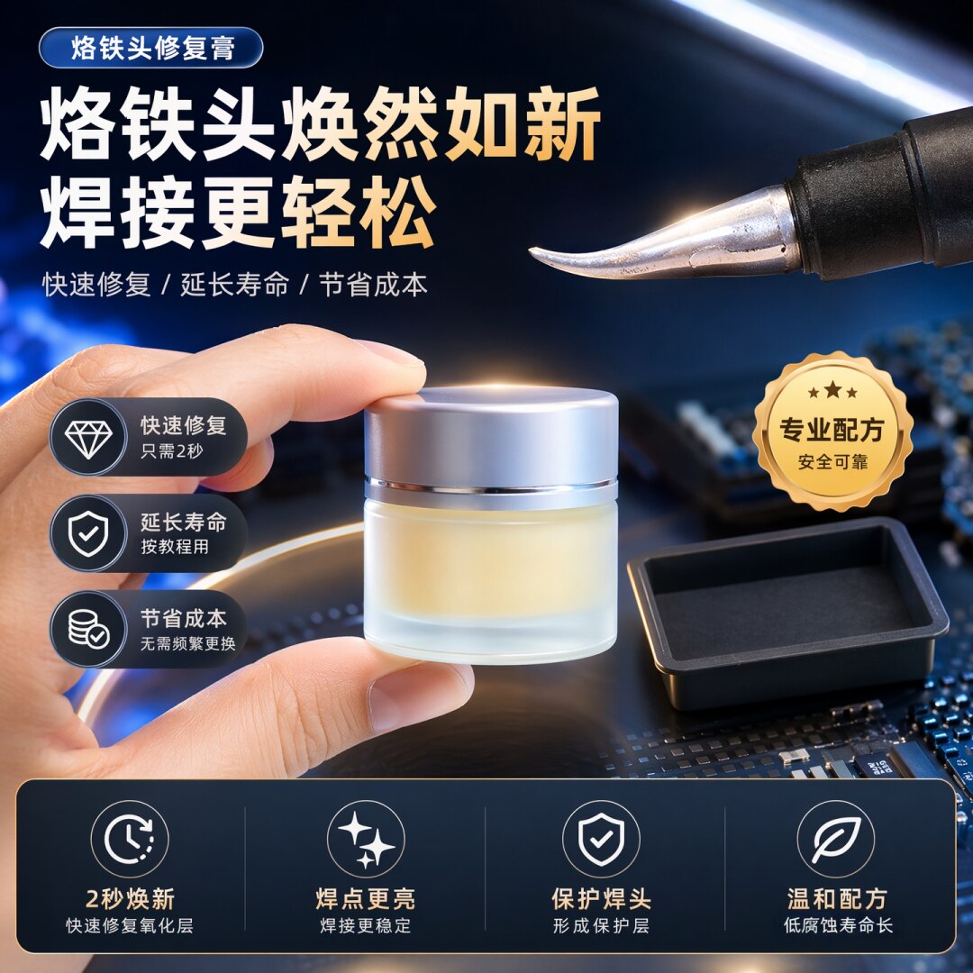 英华烙铁头复活膏修复膏清洗去除氧化不粘锡清洁发黑不上锡助焊剂