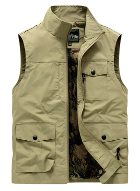 三醒SANXING光板男外穿背心马夹休闲户外多口袋战术马甲