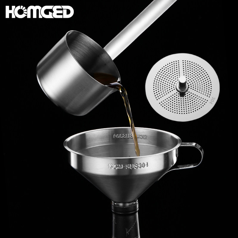 漏斗酒提子家用大口径厨房不锈钢过滤网长柄酒勺子倒油油斗打酒器,餐饮具,漏斗,淘宝优惠券,粉丝福利购,淘宝优惠卷