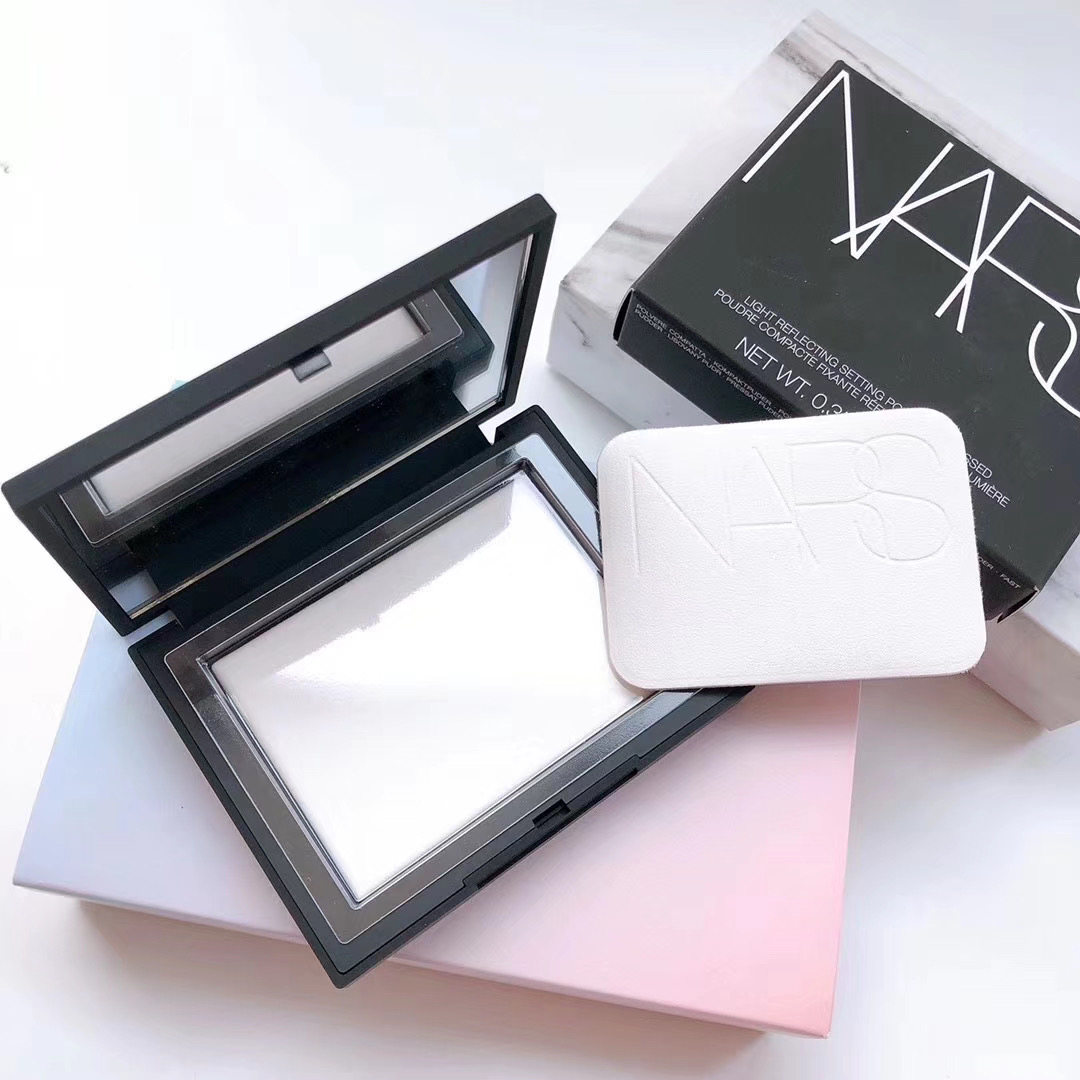 nars大白饼 纳斯裸光透明无色控油持久定妆蜜粉饼 5894粉饼 10g