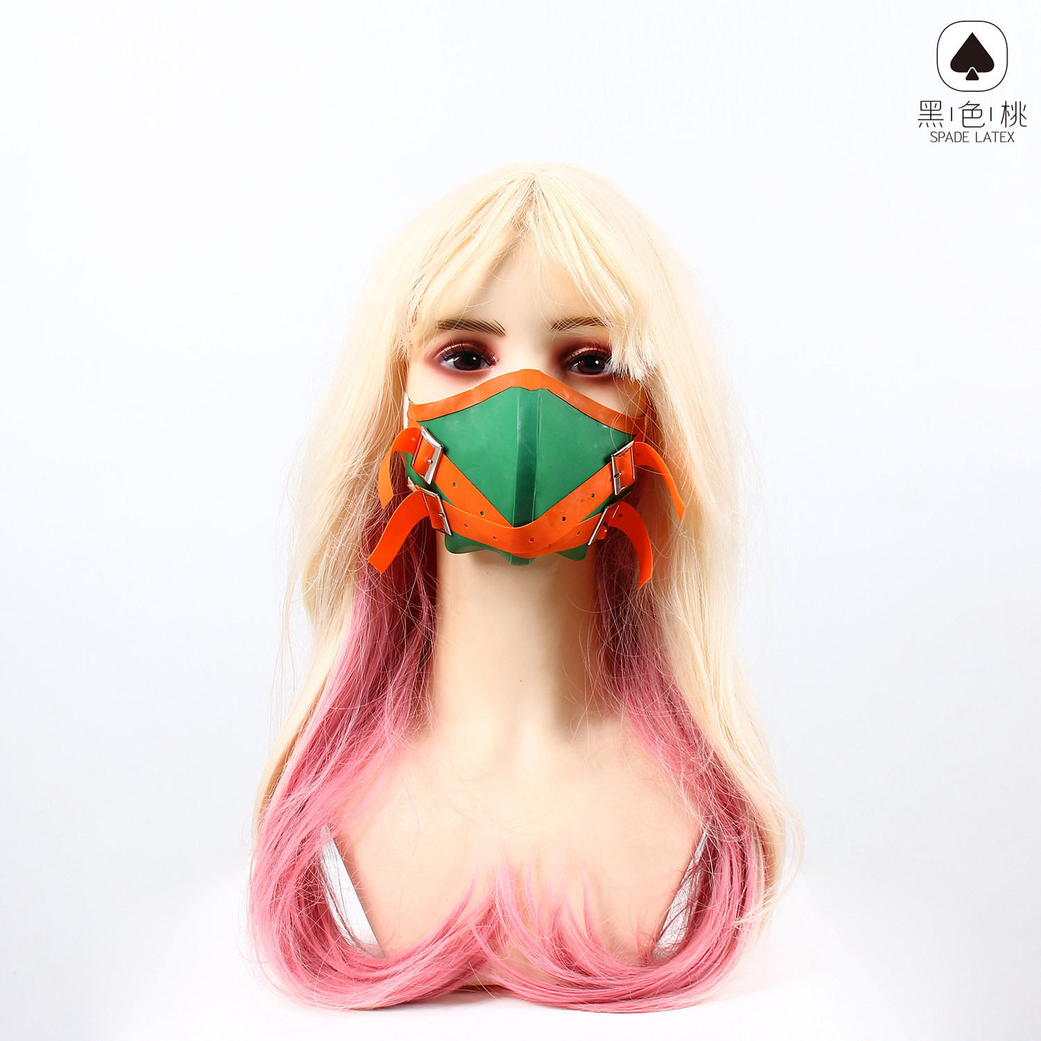 乳胶口罩赛博朋克风背带口罩