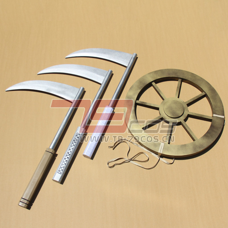 79cos滑头鬼之孙镰鼬铸铎道具和轮盘动漫表演镰刀cosplay装备超值