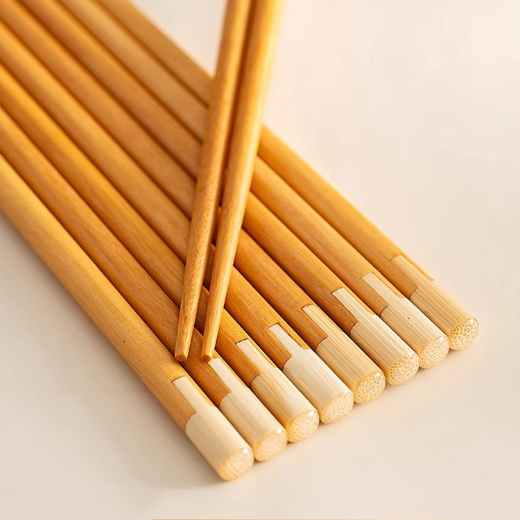 高档家用实木筷子黄檀木拼竹筷榫卯尖头筷子防霉厨房简约餐具,餐饮具,筷子,淘宝优惠券,粉丝福利购,淘宝优惠卷