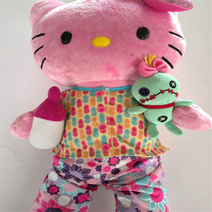 棉娃娃玩具公仔巴塞罗达菲毛绒玩具KT猫公仔可爱小熊小金奶瓶配件