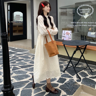 大码女装2025秋新款胖mm法式重工刺绣蕾丝花边加薄绒打底连衣裙