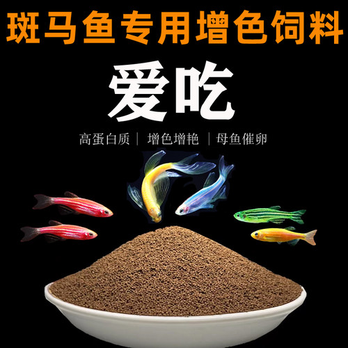 斑马鱼饲料专用灯科鱼粮小型鱼高蛋白小颗粒红绿灯孔雀鱼增色鱼食