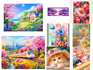 精准印花 捡漏福利款 链接大格四股线十字绣