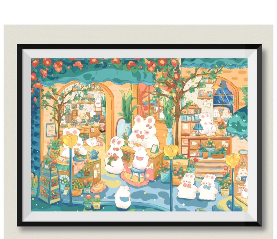 兔兔花店2025新款十字绣大格满绣110*80cm