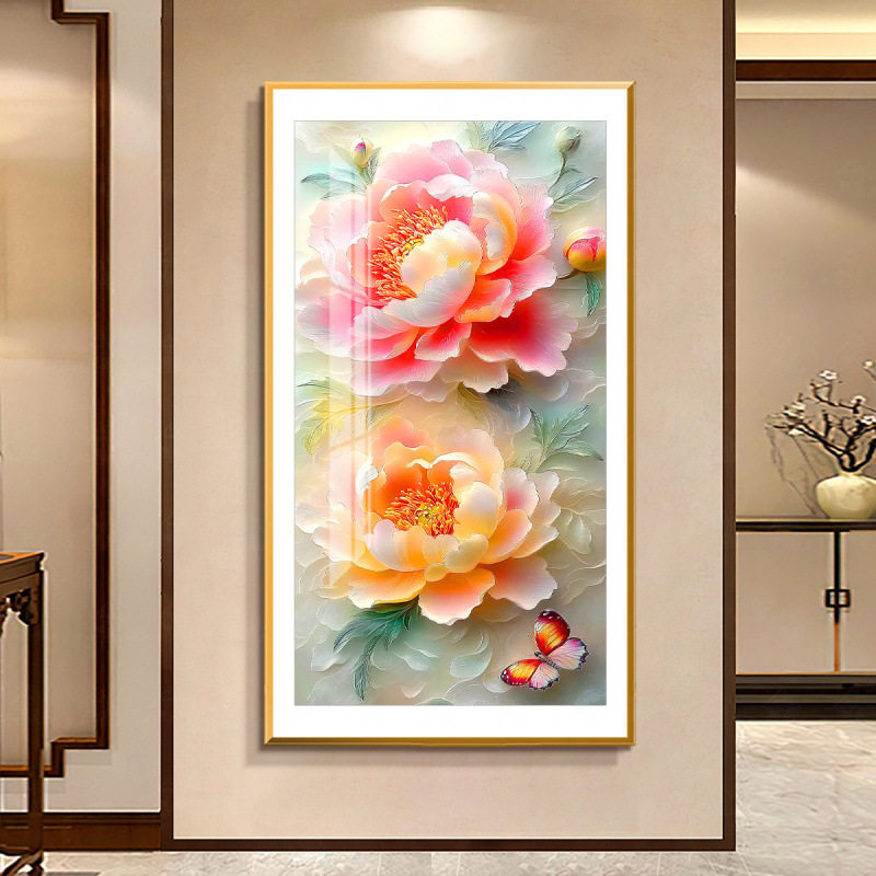 十字绣蝶舞牡丹新中式花卉客厅手工绣