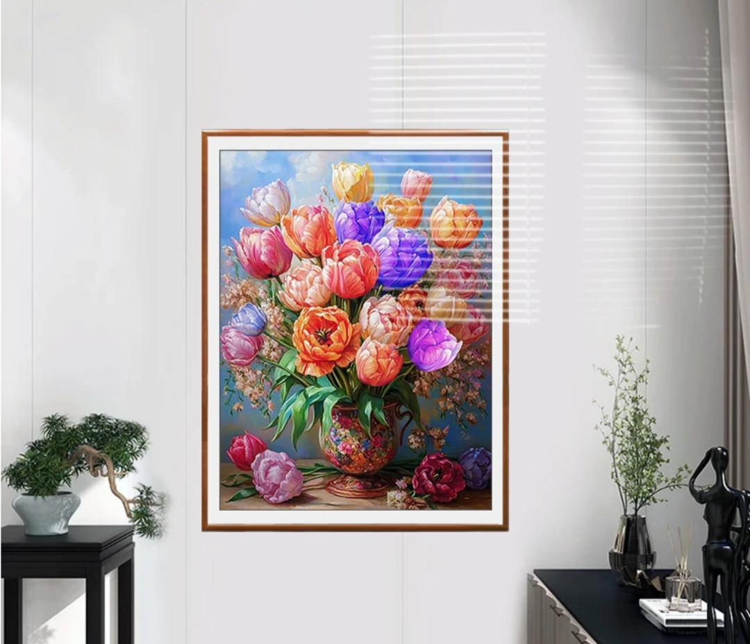 【新疆长绒棉双纱棉】芳菲蝶浪十字绣大格60x80厘米满绣49色