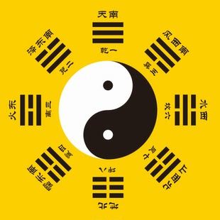 太极图 先天八卦图 后天八卦图 周易易经知识贴 客厅卧室 装饰贴