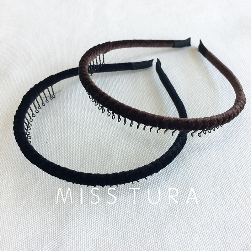 MissTura绒布缠绕带齿细发箍