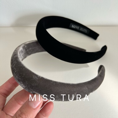 Miss Tura韩国进口复古丝绒发箍简约百搭宽发箍女头扣压发发卡