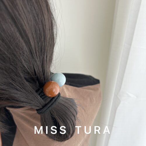 Miss Tura韩国进口发圈女简约百搭发绳气质糖果色小球发圈头绳