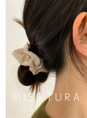 Miss Tura韩国进口 扎马尾蝴蝶结发圈 高级感简约大肠发绳