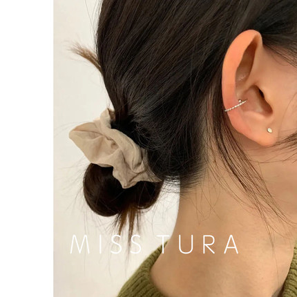 Miss Tura韩国进口 扎马尾蝴蝶结发圈 高级感简约大肠发绳