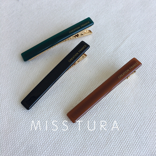 Miss ins刘海夹一字夹侧边发夹 Tura韩国进口糖果色鸭嘴夹