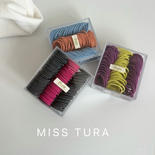 Miss Tura韩国进口Pom品牌经典皮筋百搭发圈女扎头发绳皮筋头绳
