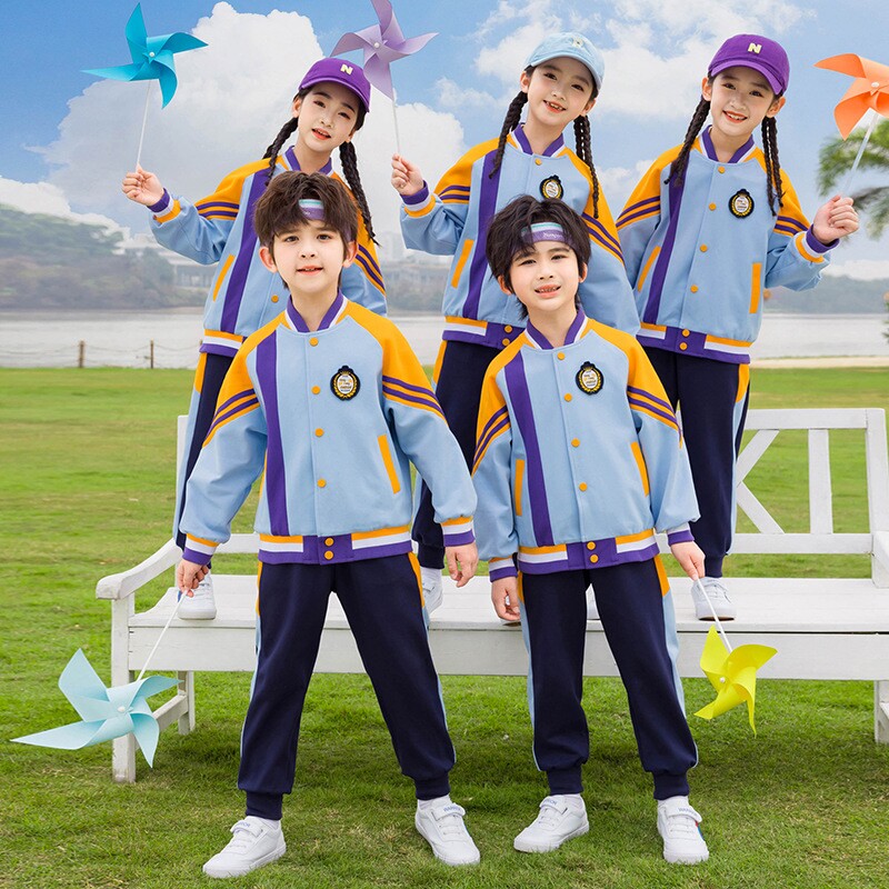 小学生校服春秋款四件套幼儿园园服夏装学院风儿童班服运动服套装