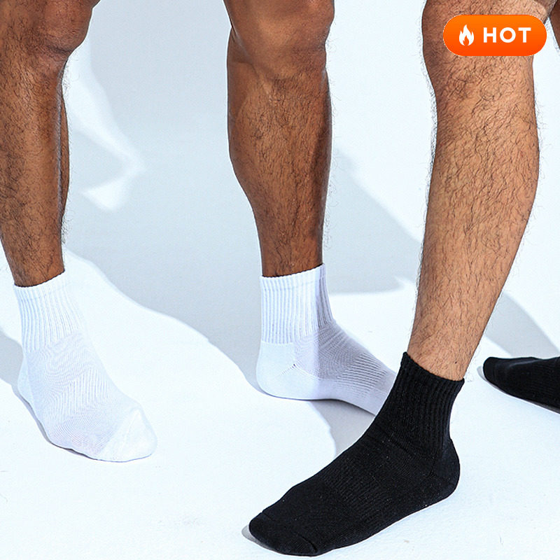 sockkon 男士纯白黑色素色中低筒短款毛圈毛巾底运动健身棉袜子,运动包/户外包/配件,运动袜,淘宝优惠券,粉丝福利购,淘宝优惠卷