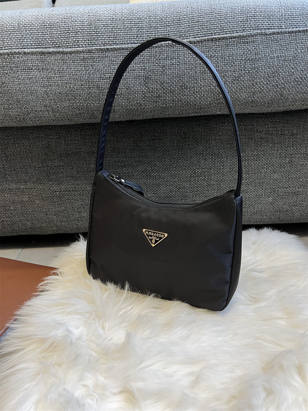 牛津布女包手拎包饺子包腋下包轻便单肩小包包防水帆布尼龙包