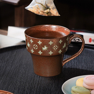 主人杯子老花马年咖啡杯茶具茶道茶器趣味文创茶杯复古单杯伴手礼