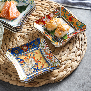 高端日料陶瓷餐具正方盘小碟寿司盘子刺身盘摆盘日式碟烧鸟烤串盘