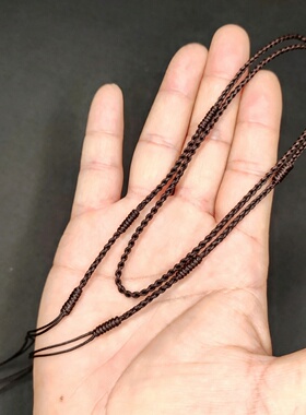 手工编织横穿翡翠天珠转运项链绳