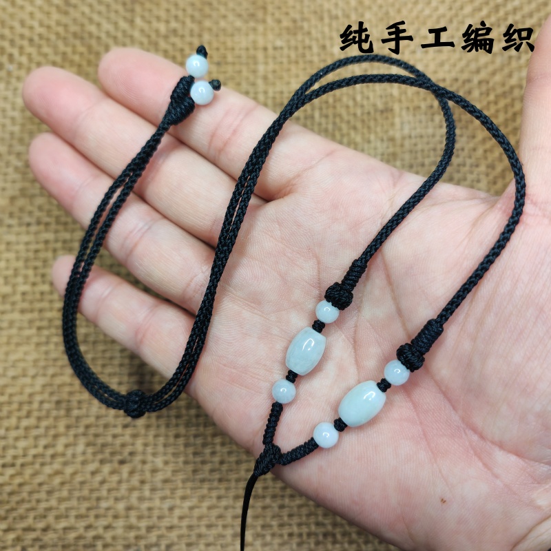 手工编织观音佛翡翠玉佩吊坠挂绳
