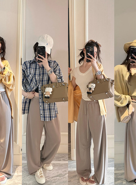 【现货4折】咖喱汤汤TGL【空气云朵裤】小个子垂感直筒阔腿休闲裤