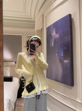 【现货4折】咖喱汤汤TGL【春日套组】纯棉针织开衫挂脖吊带两件套