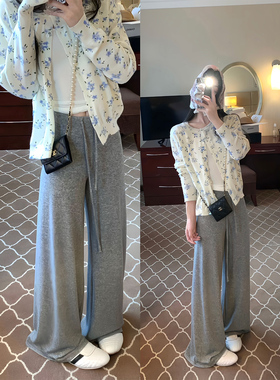 【现货4折】咖喱汤汤TGL【lulu垂垂裤】慵懒灰色高腰阔腿休闲裤