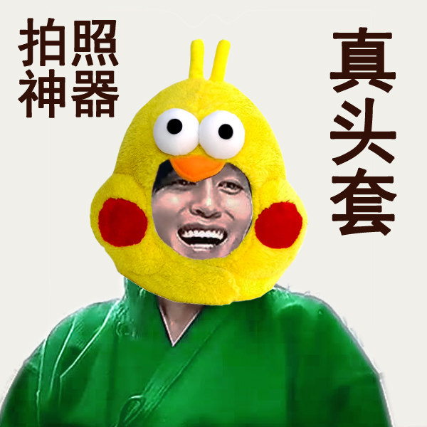 脆皮鹦鹉公仔 送头套 docomo鹦鹉钱包 鹦鹉兄弟 拍照神器头套