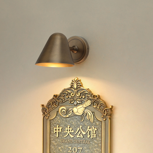 全铜覆古门口招牌壁灯户外防水走廊过道楼梯墙壁照画 画灯卧室床